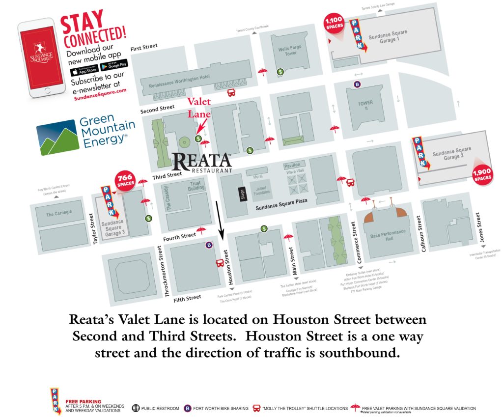 Parking Map - Sundance Square and Reata